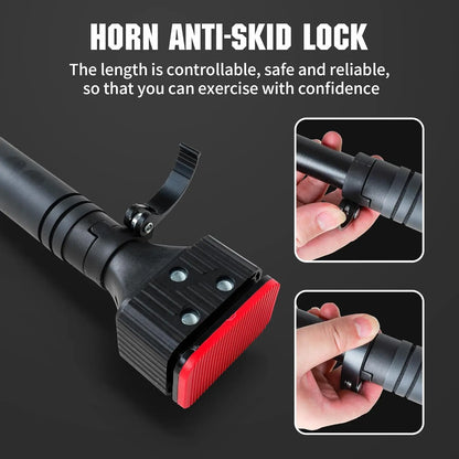 Leikefitness Door Frame Pull-Up Bar - Screw-Free, Adjustable Width Locking Mechanism, Portable Adjustable Workout Equipment for Upper Body Strength Training Exercise Equipment