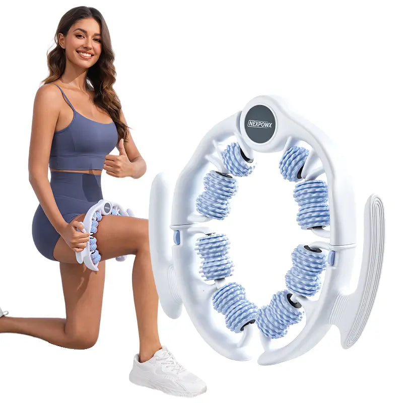 Nexpowx Manual Push-Pull Roller Body Massage Tool for Legs, Thighs, Waist & Back, Portable Rolling Accessory for Daily Stretching and Relaxation