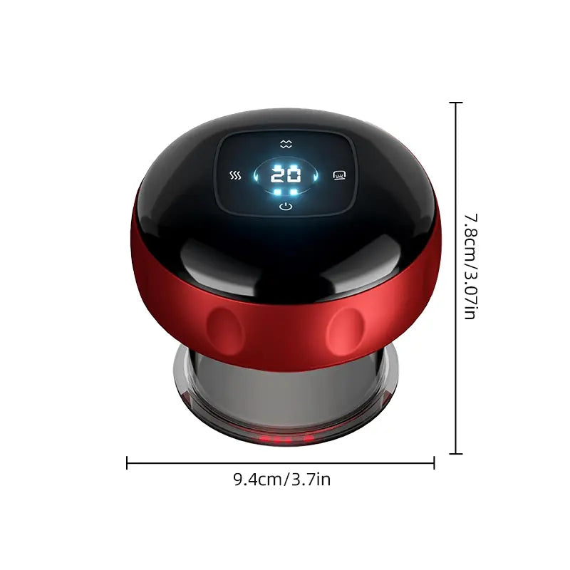 [Renhui]Electric Cupping Massager,Intelligent Massage Cup, Red Light+Heat+Suction Therapy/Muscle Relief, Cellulite, Used for Comfortable Massage, Portable Charging Massage Tool, Used for Body Care, Gifts, Vacuum Electronic Cupping Massage Device.