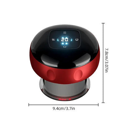 [Renhui]Electric Cupping Massager,Intelligent Massage Cup, Red Light+Heat+Suction Therapy/Muscle Relief, Cellulite, Used for Comfortable Massage, Portable Charging Massage Tool, Used for Body Care, Gifts, Vacuum Electronic Cupping Massage Device.