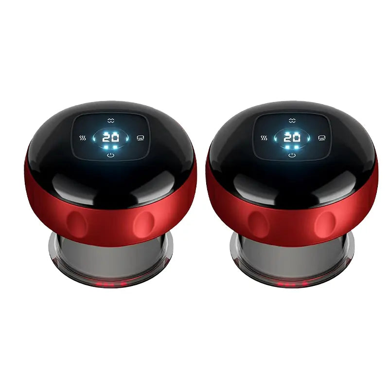 [Renhui]Electric Cupping Massager,Intelligent Massage Cup, Red Light+Heat+Suction Therapy/Muscle Relief, Cellulite, Used for Comfortable Massage, Portable Charging Massage Tool, Used for Body Care, Gifts, Vacuum Electronic Cupping Massage Device.