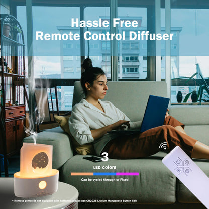Raindrop Essential Oil Diffuser,300Ml Night Light Aromatherapy Humidifier,Scent Diffuser for Home,3 Light Colors,Timed&Auto Shut-Off (Remote Control) Air Diffuser for Home,Bedroom,Office,Yoga