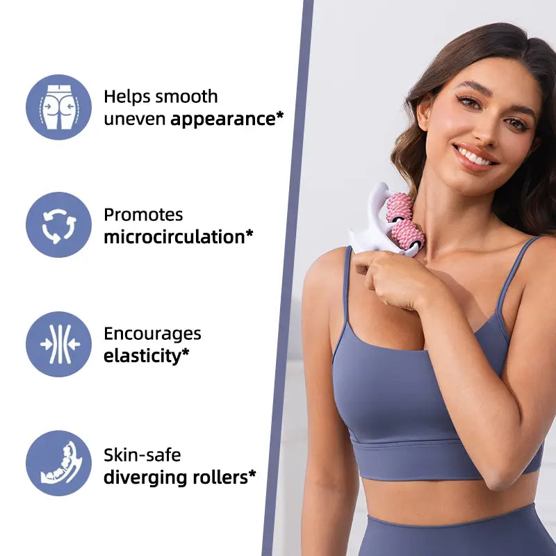Nexpowx Manual Push-Pull Roller Body Massage Tool for Legs, Thighs, Waist & Back, Portable Rolling Accessory for Daily Stretching and Relaxation