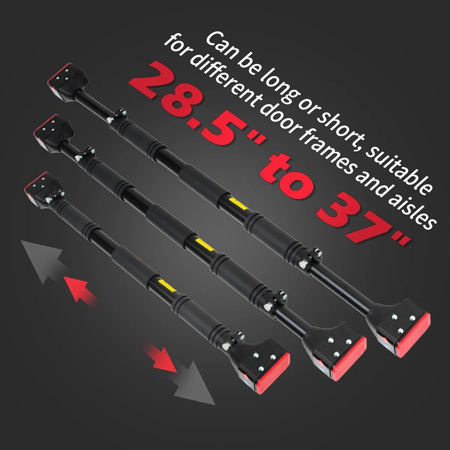 Leikefitness Door Frame Pull-Up Bar - Screw-Free, Adjustable Width Locking Mechanism, Portable Adjustable Workout Equipment for Upper Body Strength Training Exercise Equipment