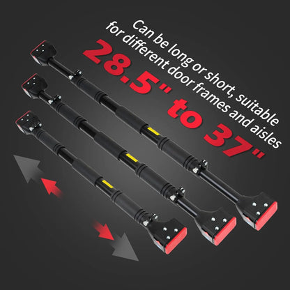 Leikefitness Door Frame Pull-Up Bar - Screw-Free, Adjustable Width Locking Mechanism, Portable Adjustable Workout Equipment for Upper Body Strength Training Exercise Equipment