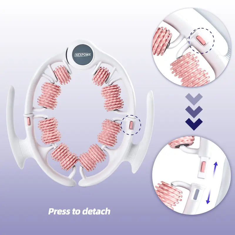 Nexpowx Manual Push-Pull Roller Body Massage Tool for Legs, Thighs, Waist & Back, Portable Rolling Accessory for Daily Stretching and Relaxation