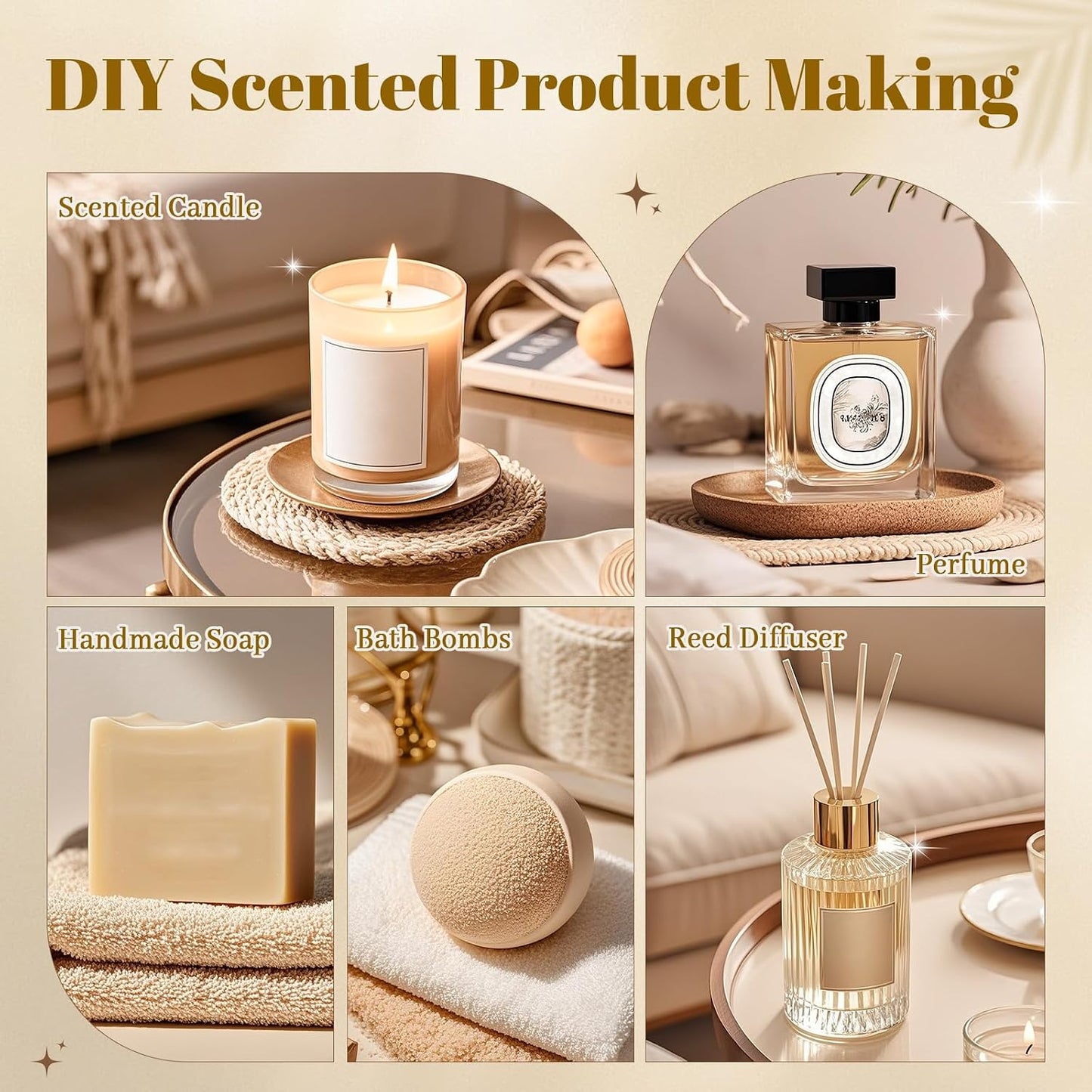 Aromatherapy & Craft Essential Oils Set – Pure Oils for Diffusers, Candles, Soaps & Home Scents