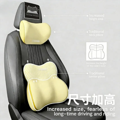 Ergonomic Car Neck & Back Support – Memory Foam Cushion for Daily Driving Comfort