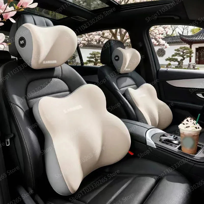 Ergonomic Car Neck & Back Support – Memory Foam Cushion for Daily Driving Comfort