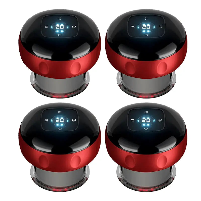 [Renhui]Electric Cupping Massager,Intelligent Massage Cup, Red Light+Heat+Suction Therapy/Muscle Relief, Cellulite, Used for Comfortable Massage, Portable Charging Massage Tool, Used for Body Care, Gifts, Vacuum Electronic Cupping Massage Device.