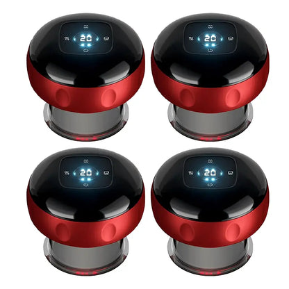 [Renhui]Electric Cupping Massager,Intelligent Massage Cup, Red Light+Heat+Suction Therapy/Muscle Relief, Cellulite, Used for Comfortable Massage, Portable Charging Massage Tool, Used for Body Care, Gifts, Vacuum Electronic Cupping Massage Device.