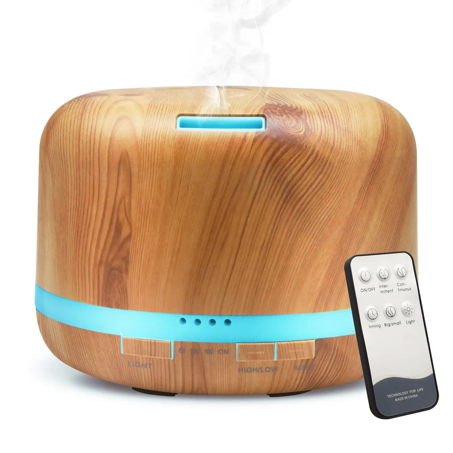 DAROMA 500Ml Essential Oil Diffuser with Remote Control, Premium Ultrasonic Aromatherapy Diffusers Scent Humidifier Vaporizer Auto-Off Timer for Large Room Home,7 Color Mood Lights & Waterless Auto-Off for Home Office Gift