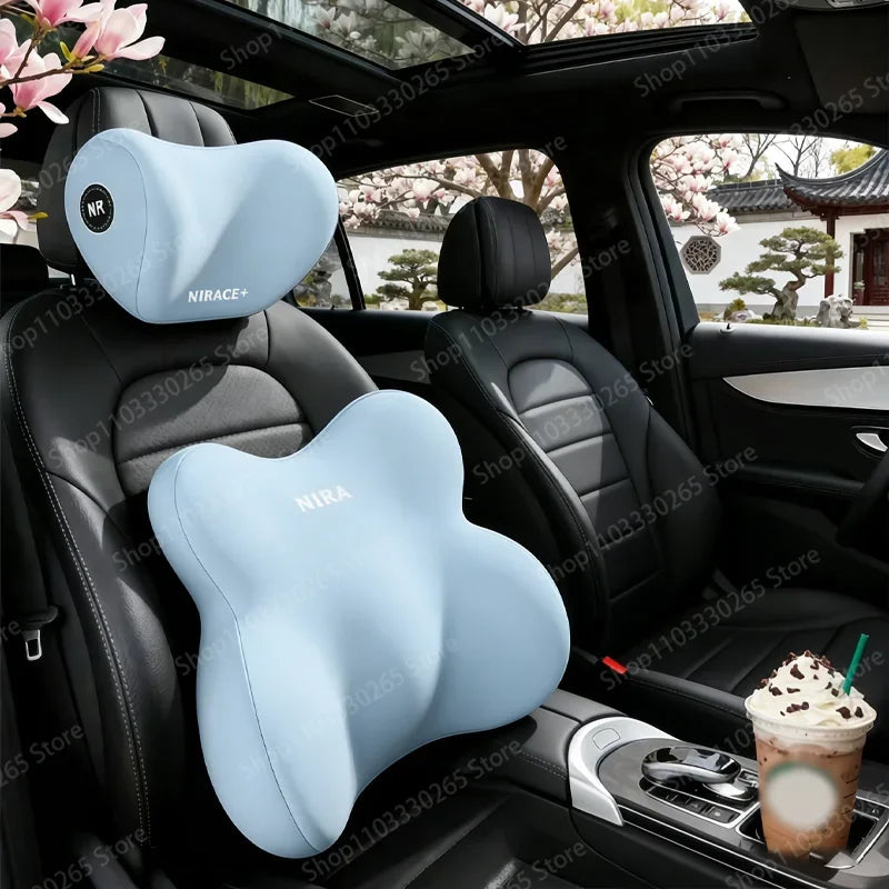 Ergonomic Car Neck & Back Support – Memory Foam Cushion for Daily Driving Comfort